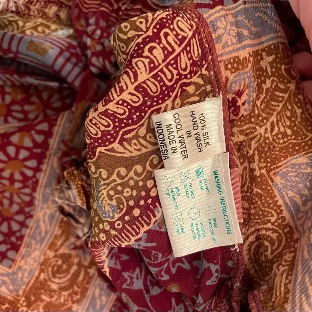Vintage silk printed tunic - Picture 2 of 5